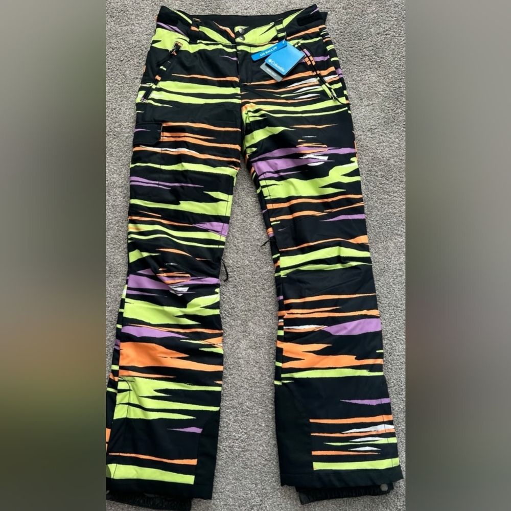 Vibrant  Columbia Striped Snow Pants
